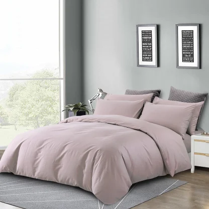 Sleek Comfy Pink Duvet Cover - Image 2