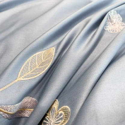 Luxury Embroidered Floral Duvet Cover - Image 6