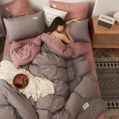 Double Sided Color Duvet Cover - Image 3
